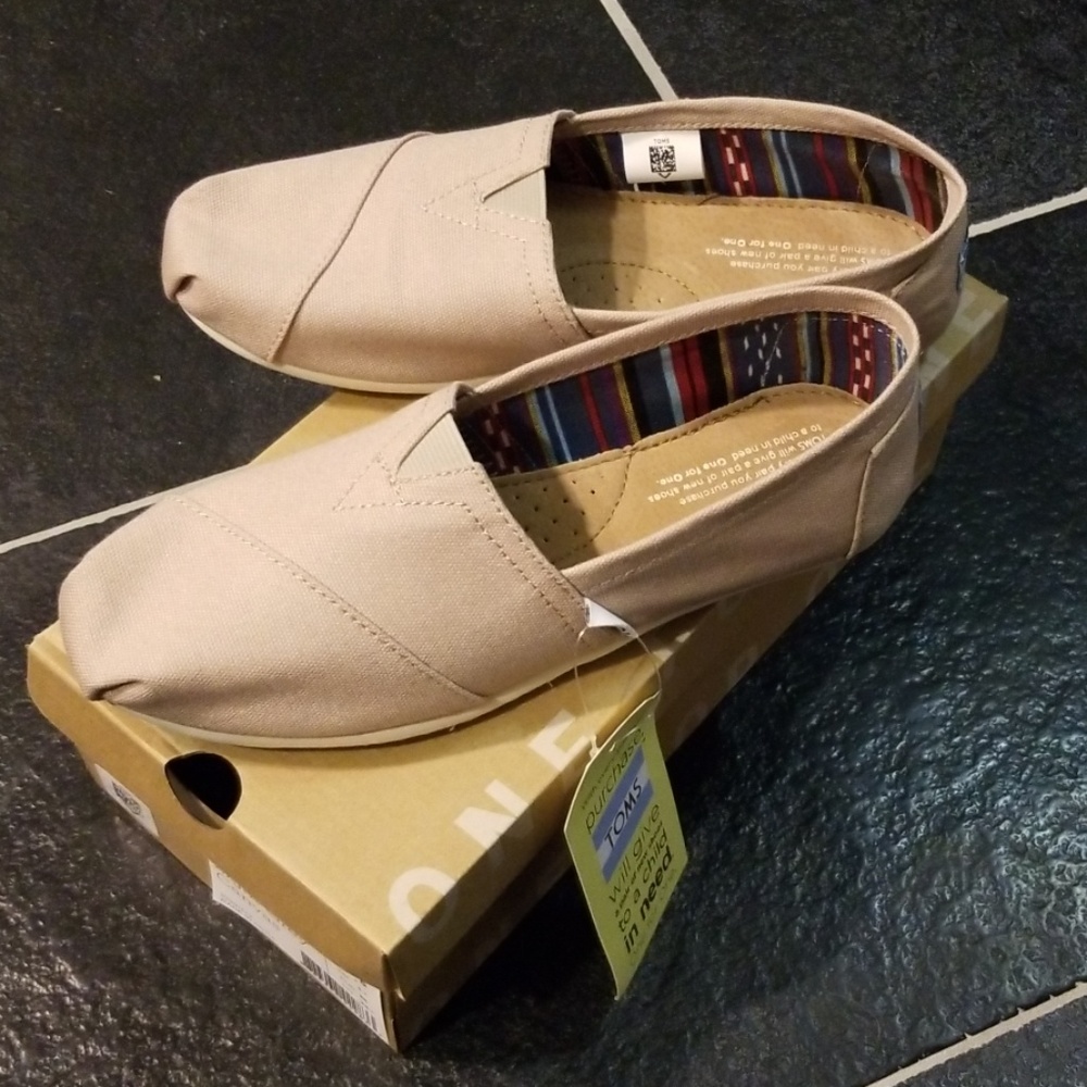 Womens Toms Classic Light Grey Canvas Shoes